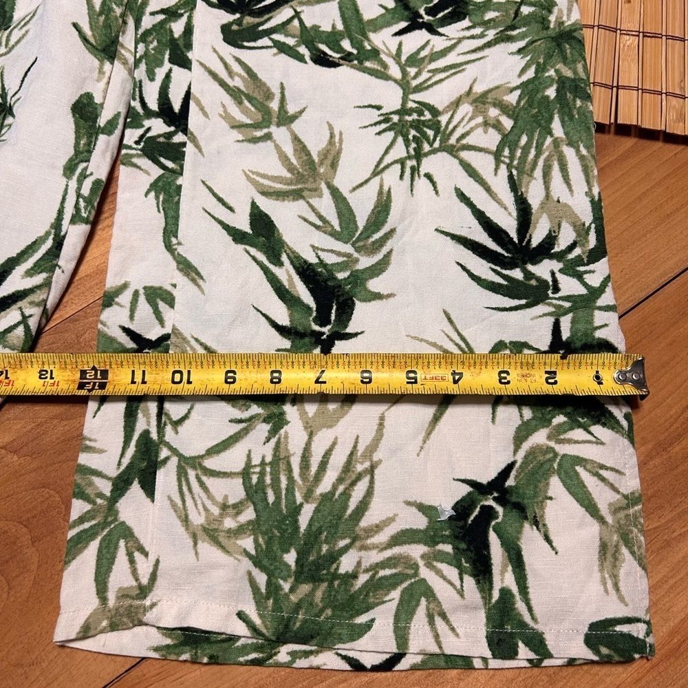 J. Jill Wide Leg Green Leaf Print Pants - Picture 3 of 6